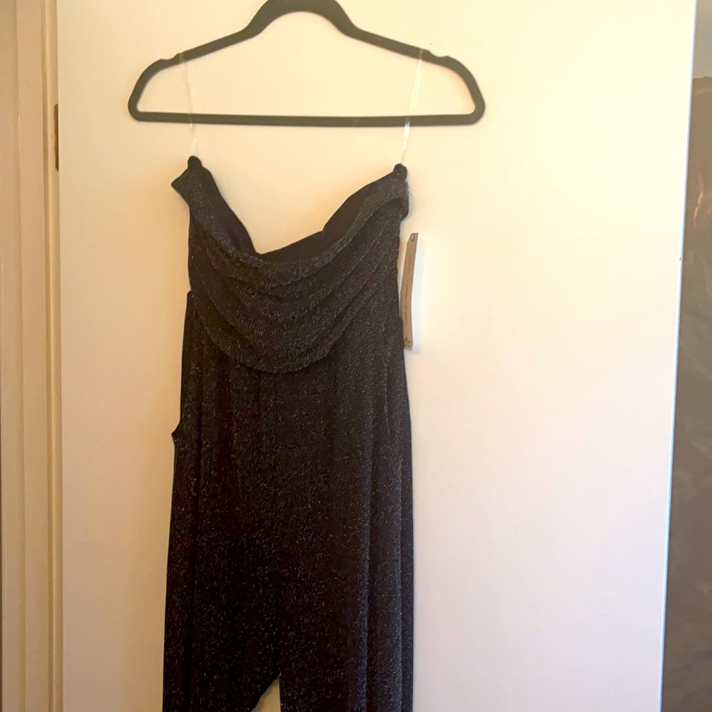 Black strapless jumpsuit NWT
